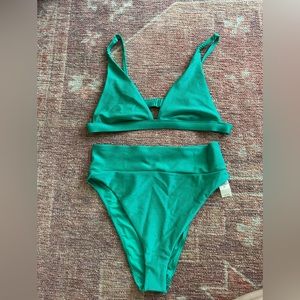 Aerie Ribbed Shine Bikini Set